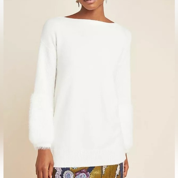 Anthropologie Colma Eyelash Cuff Tunic Sweater Size XS - Picture 1 of 6